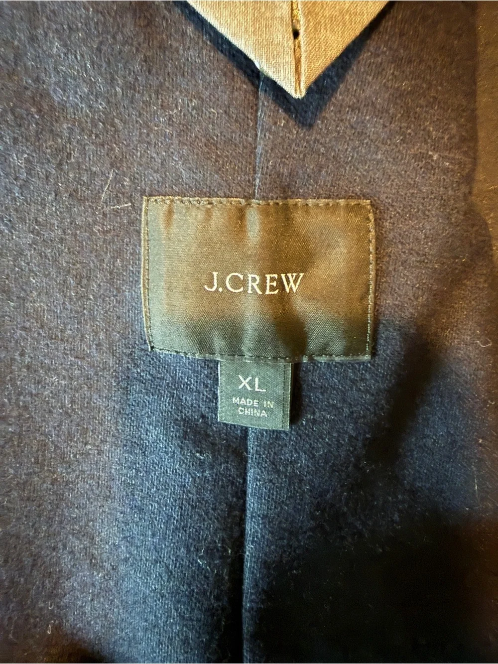 J.Crew Slim-Fit Knit Suit Wool Cotton Jacket Navy Blue XL
